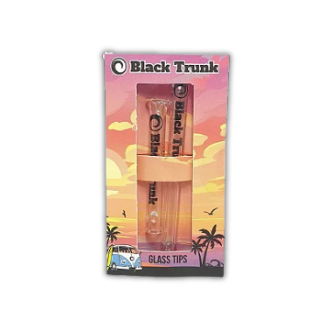 Boquilhas de vidro Black Trunk na embalagem