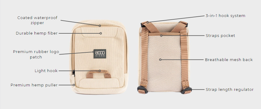 Front/Shoulder Hemp Bag