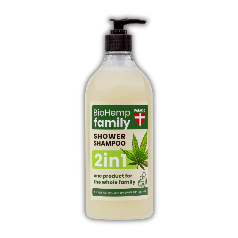 Shampoo e Gel de Banho 2 em 1 BioHemp Família 750ml Palacio