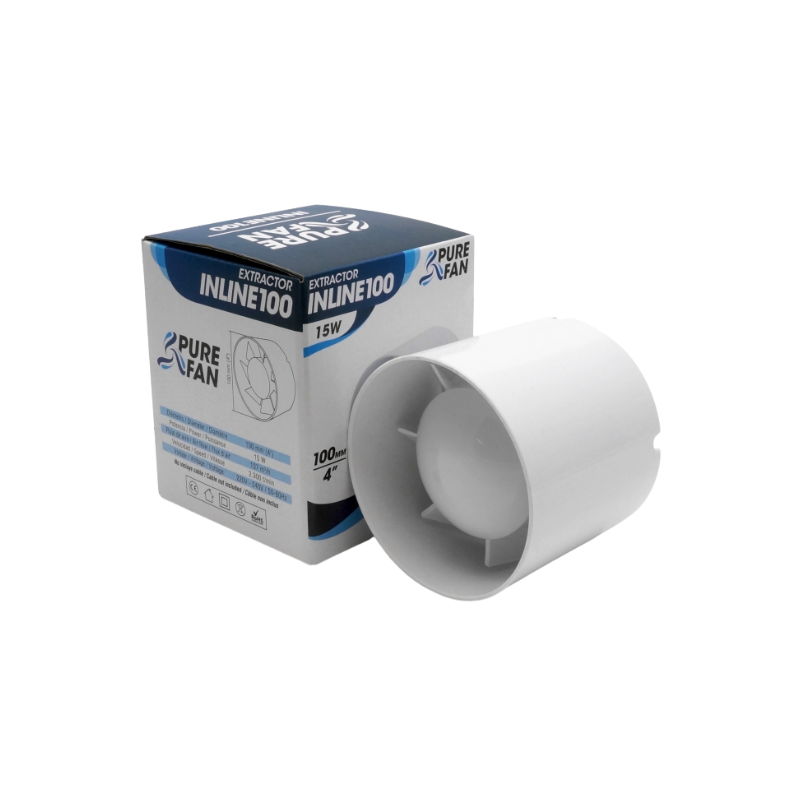 Extrator Pure Fan Inline 100 Pure Factory
